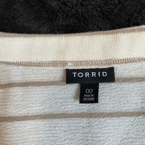 Torrid ivory and taupe striped tank top - Picture 6 of 6